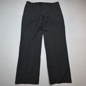 Pronto Uomo 38x32 Gray Wool Flat Front Straight Dress Mens Pants